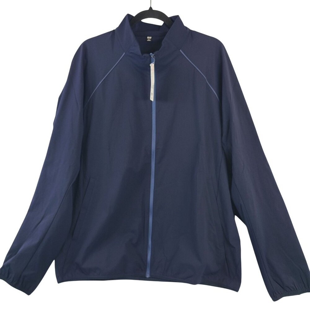 NWT UNIQLO Extra Stretch Active Jacket Navy Lightweight Sz L